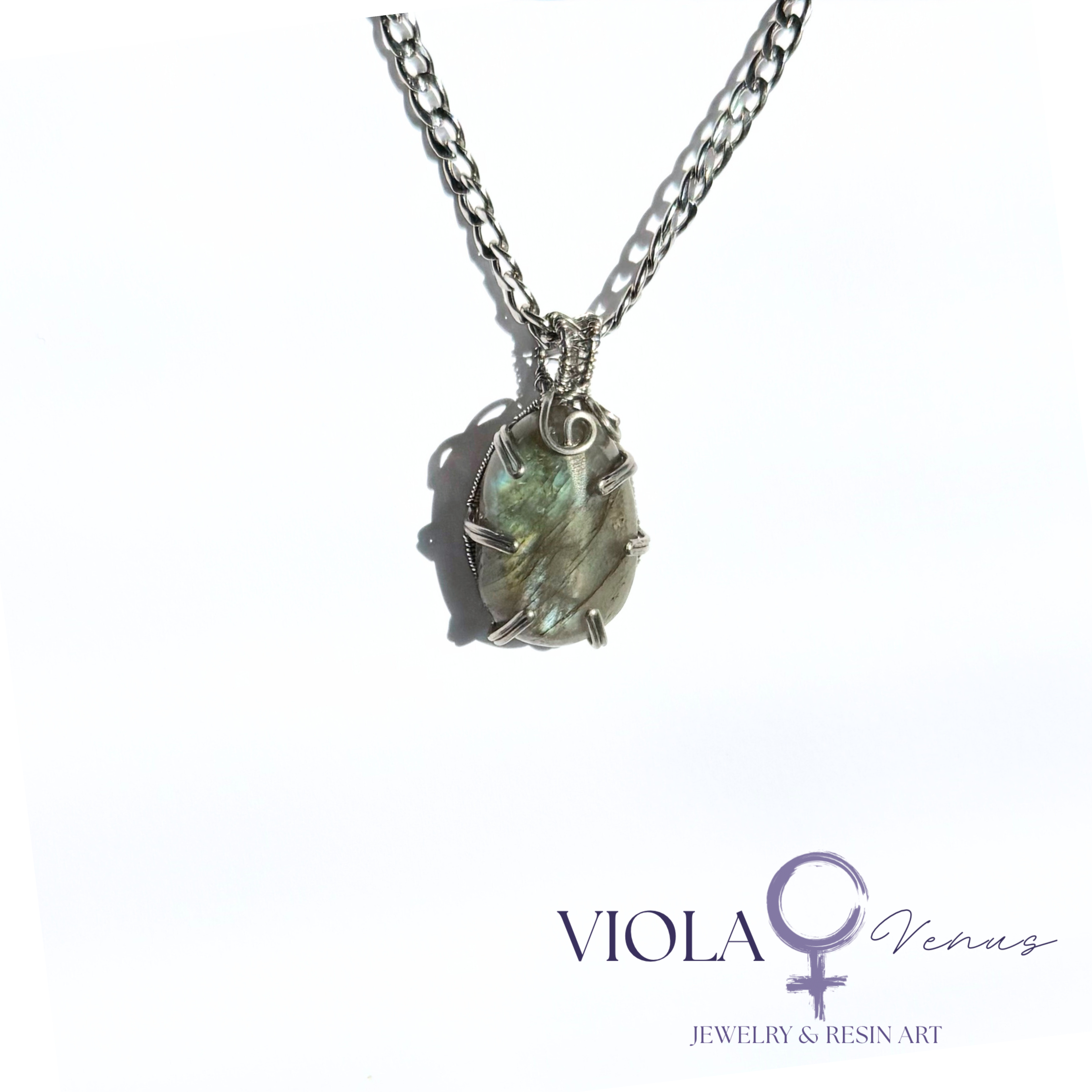 Signal Break - Wire Wrapped Pendant (Small)