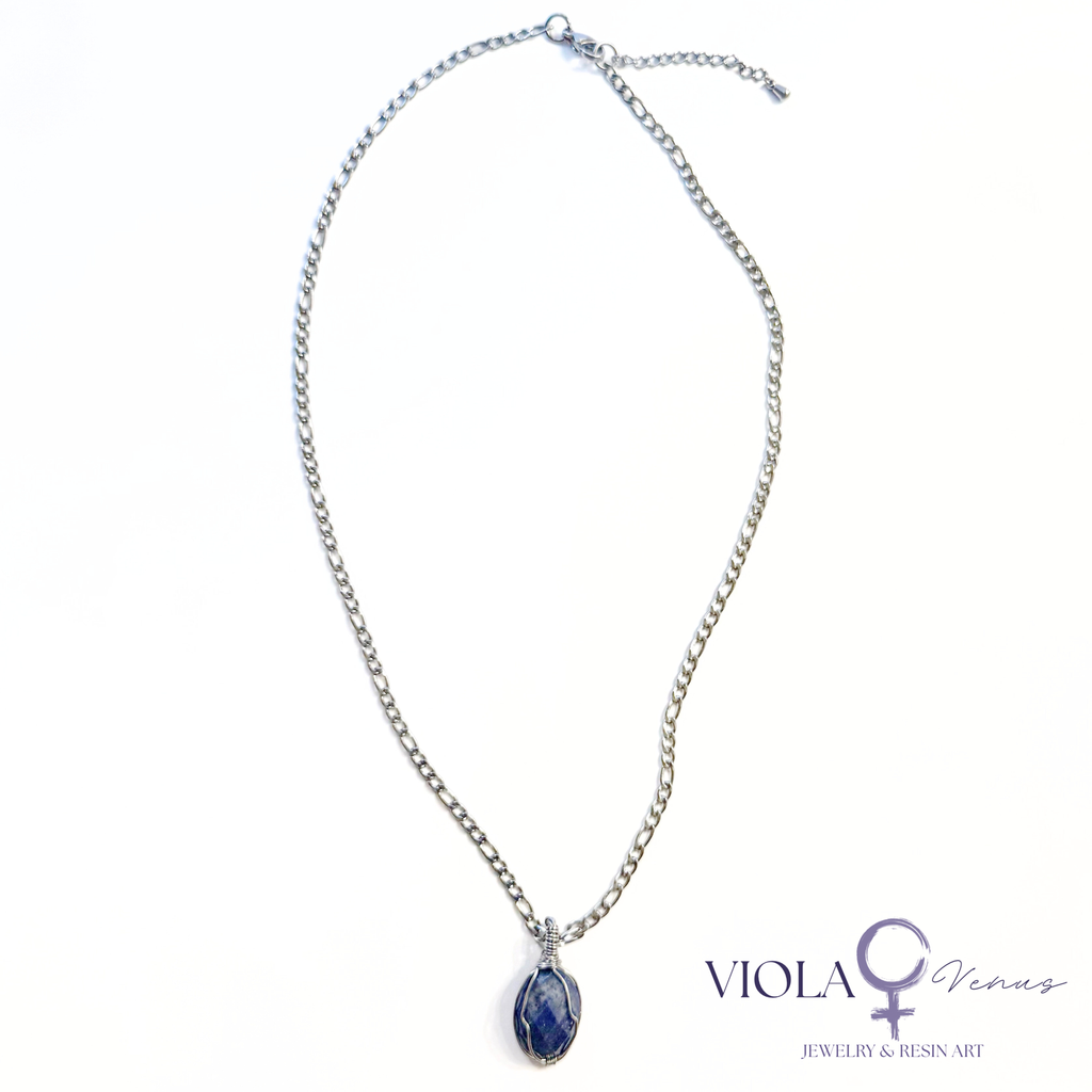 Midnight Current – Lapis Lazuli Pendant Necklace