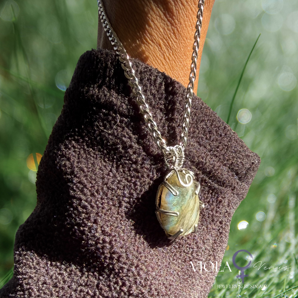 Signal Break - Wire Wrapped Pendant (Small)
