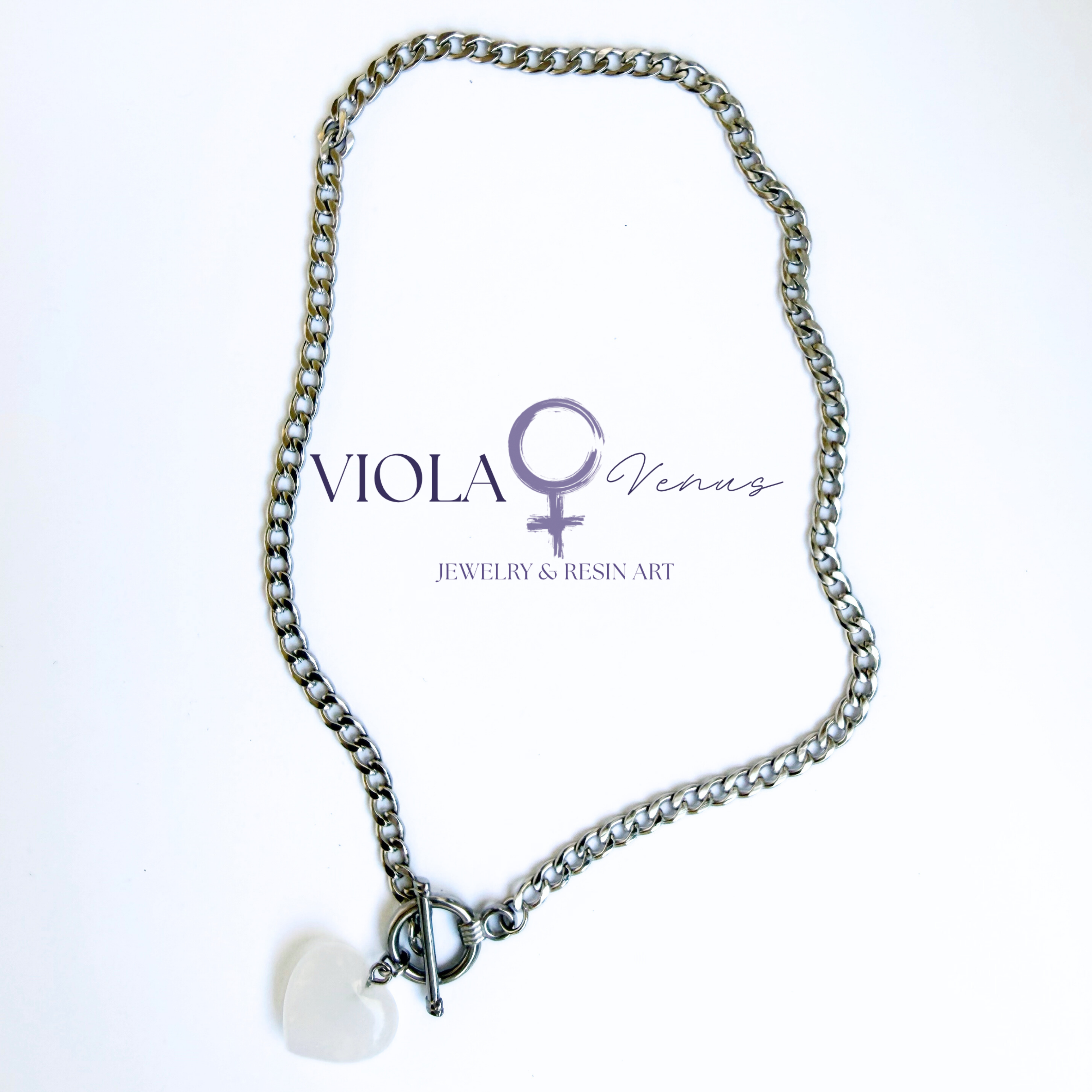 Clarity Frequency - Clear Quartz Heart Necklace