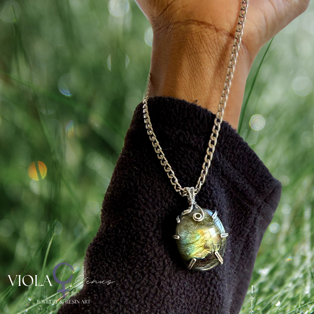 Signal Break - Wire Wrapped Pendant (Large)