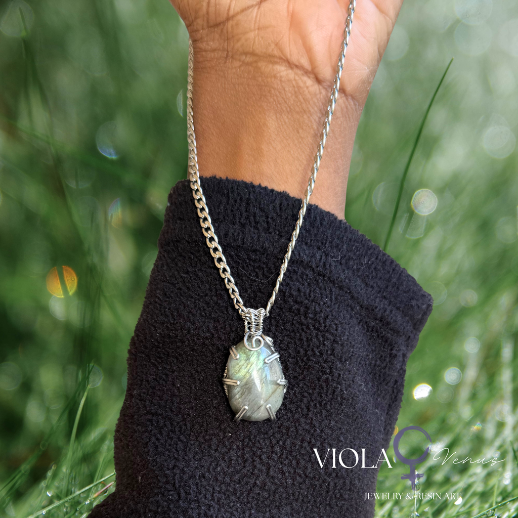 Signal Break - Wire Wrapped Pendant (Small)