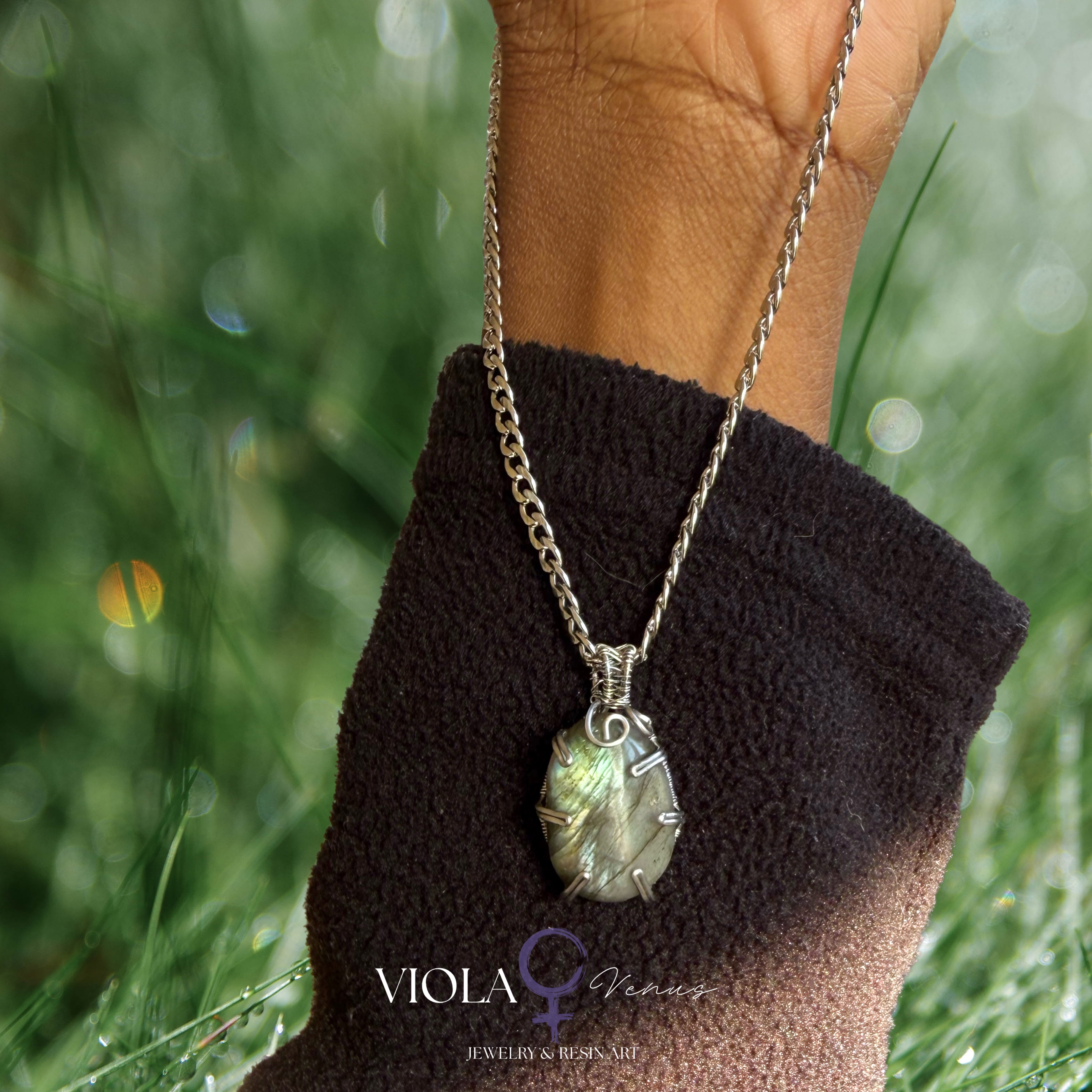 Signal Break - Wire Wrapped Pendant (Small)