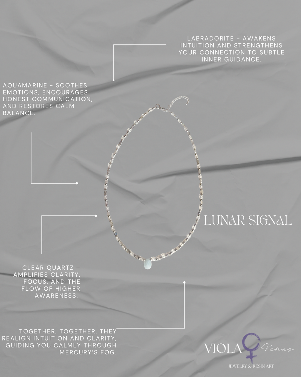 Lunar Signal - Intuitive Clarity Adjustable Necklace