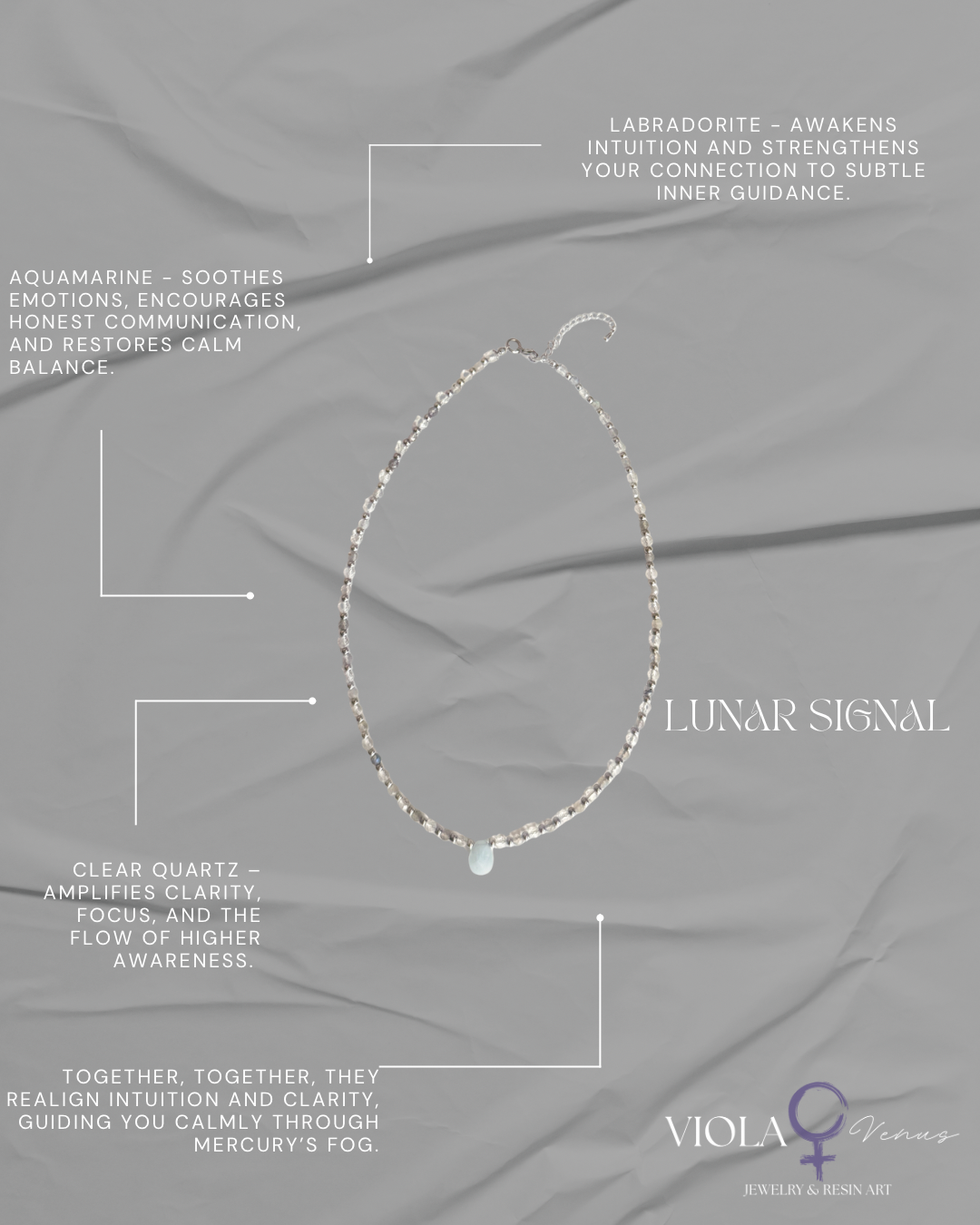 Lunar Signal - Intuitive Clarity Adjustable Necklace