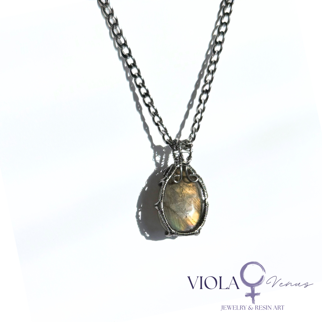 Signal Break - Wire Wrapped Pendant (Small)