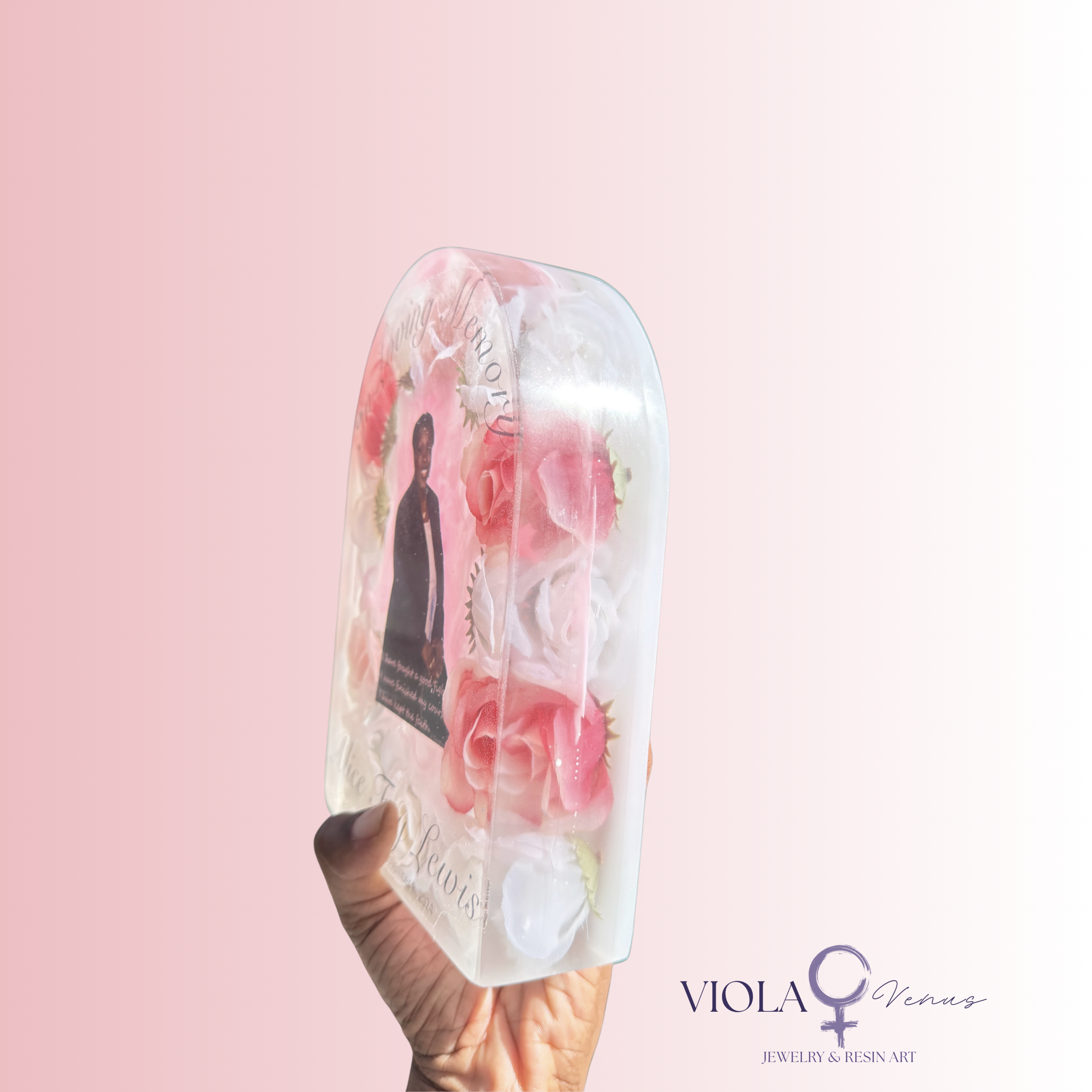 Custom Memorial Resin Arch – Personalized Floral & Photo Tribute (Made to Order)