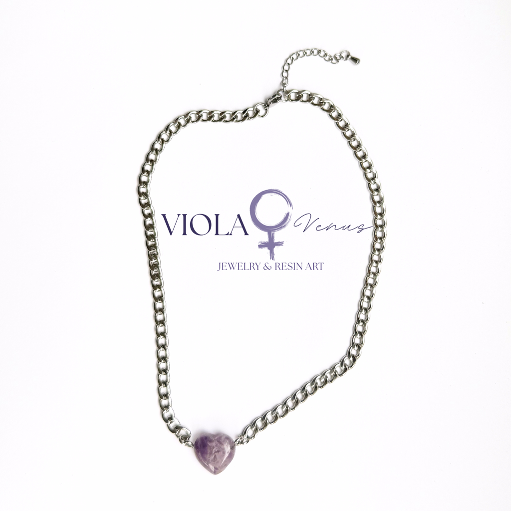 Violet Wave - Amethyst Intuition & Clarity Adjustable Choker