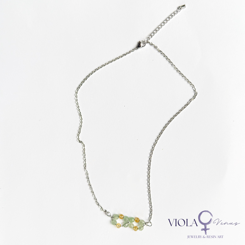 Infinite Abundance - Green Aventurine & Citrine Necklace