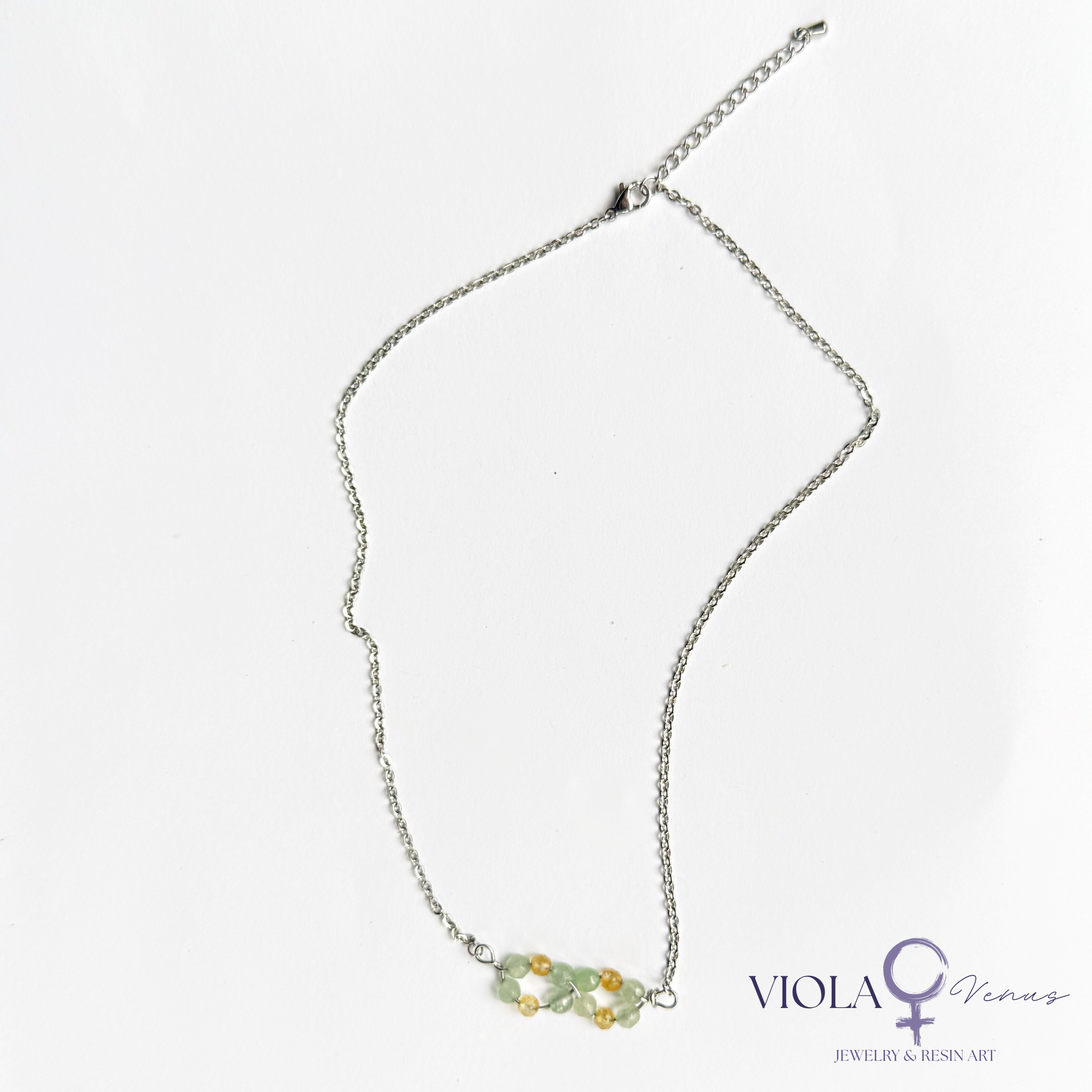 Infinite Abundance - Green Aventurine & Citrine Necklace