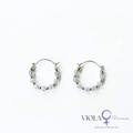 Tranquil Loop – Blue Lace Agate Hoop Earrings