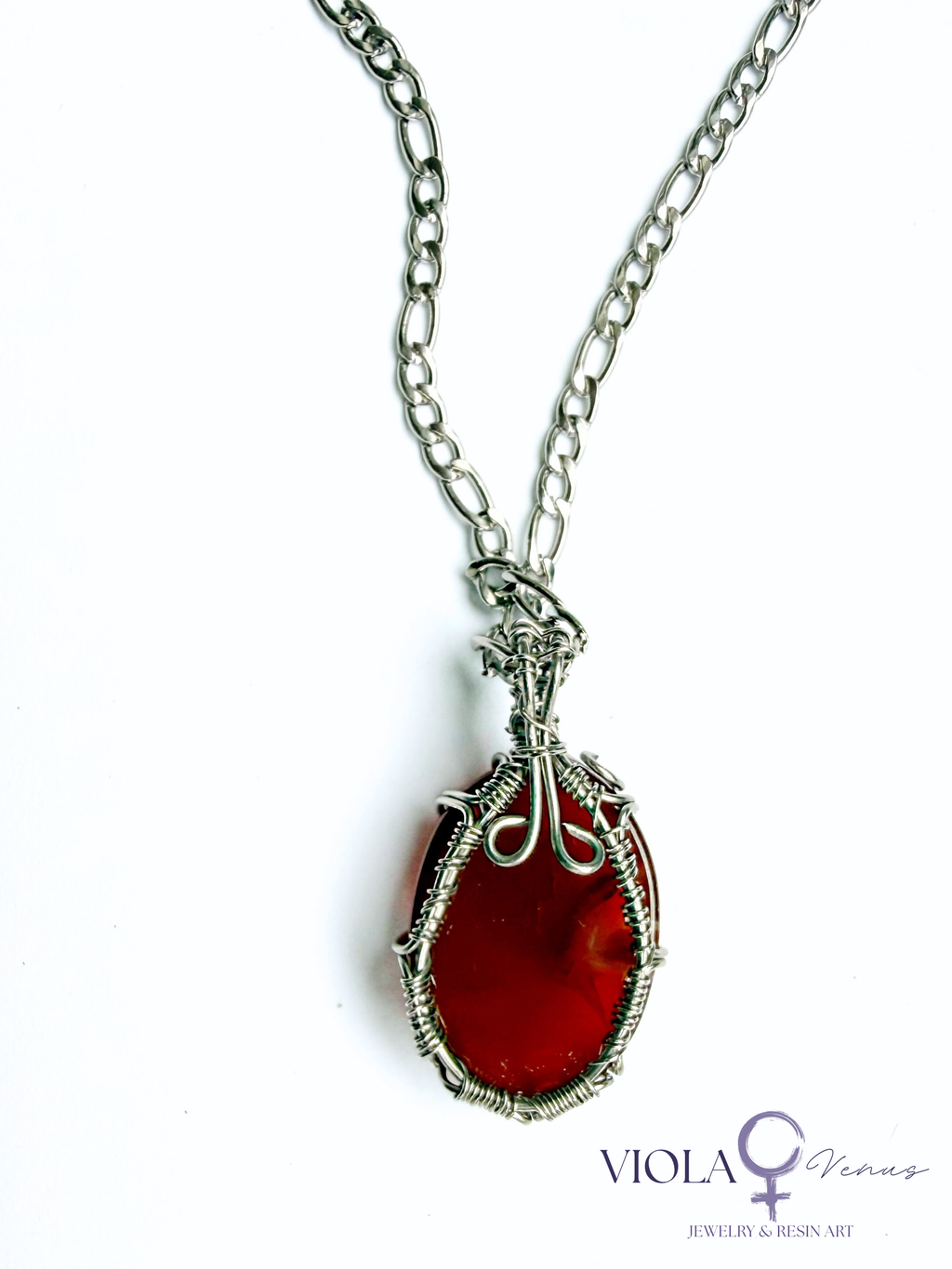 Vital Current - Carnelian Fire Pendant Necklace