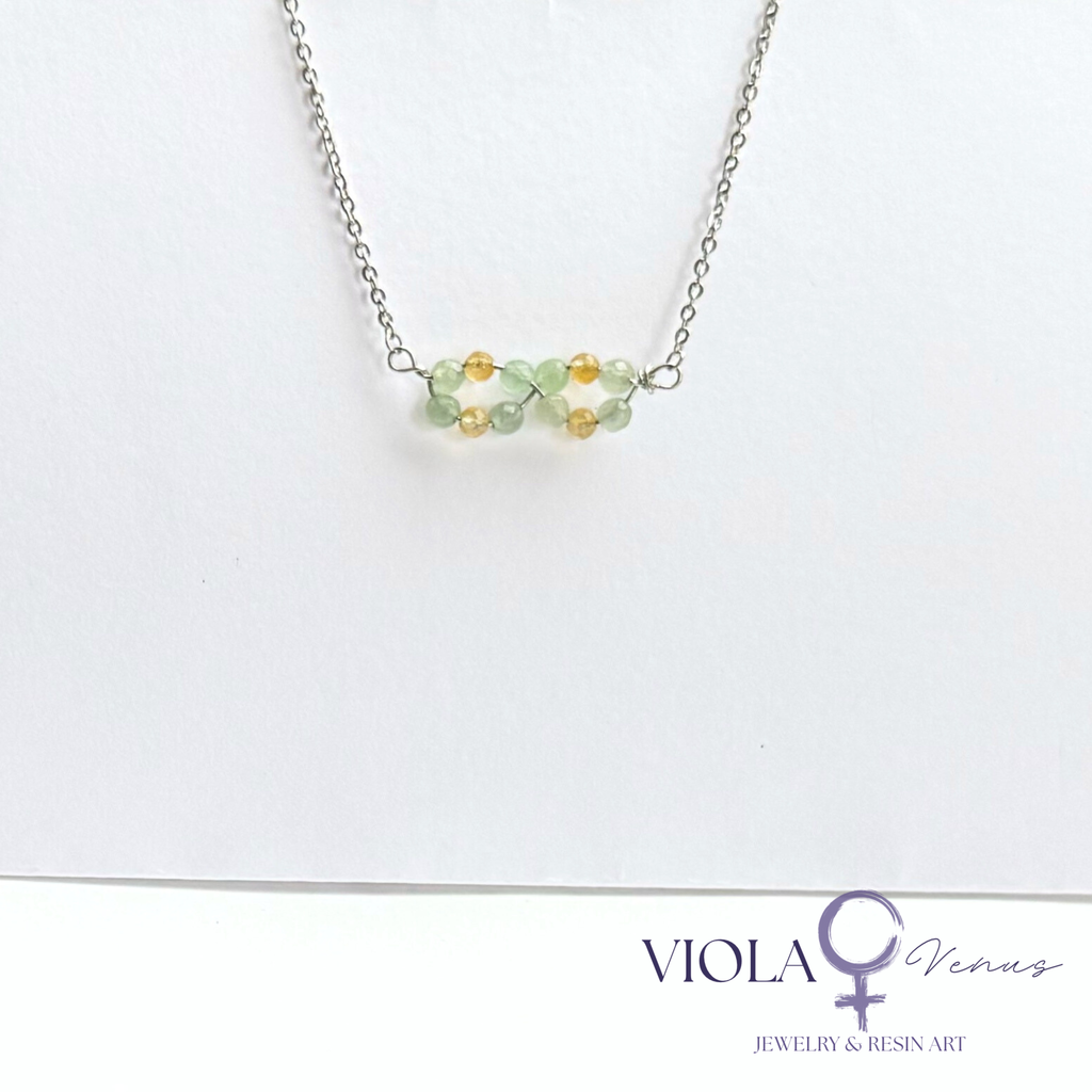 Infinite Abundance - Green Aventurine & Citrine Necklace