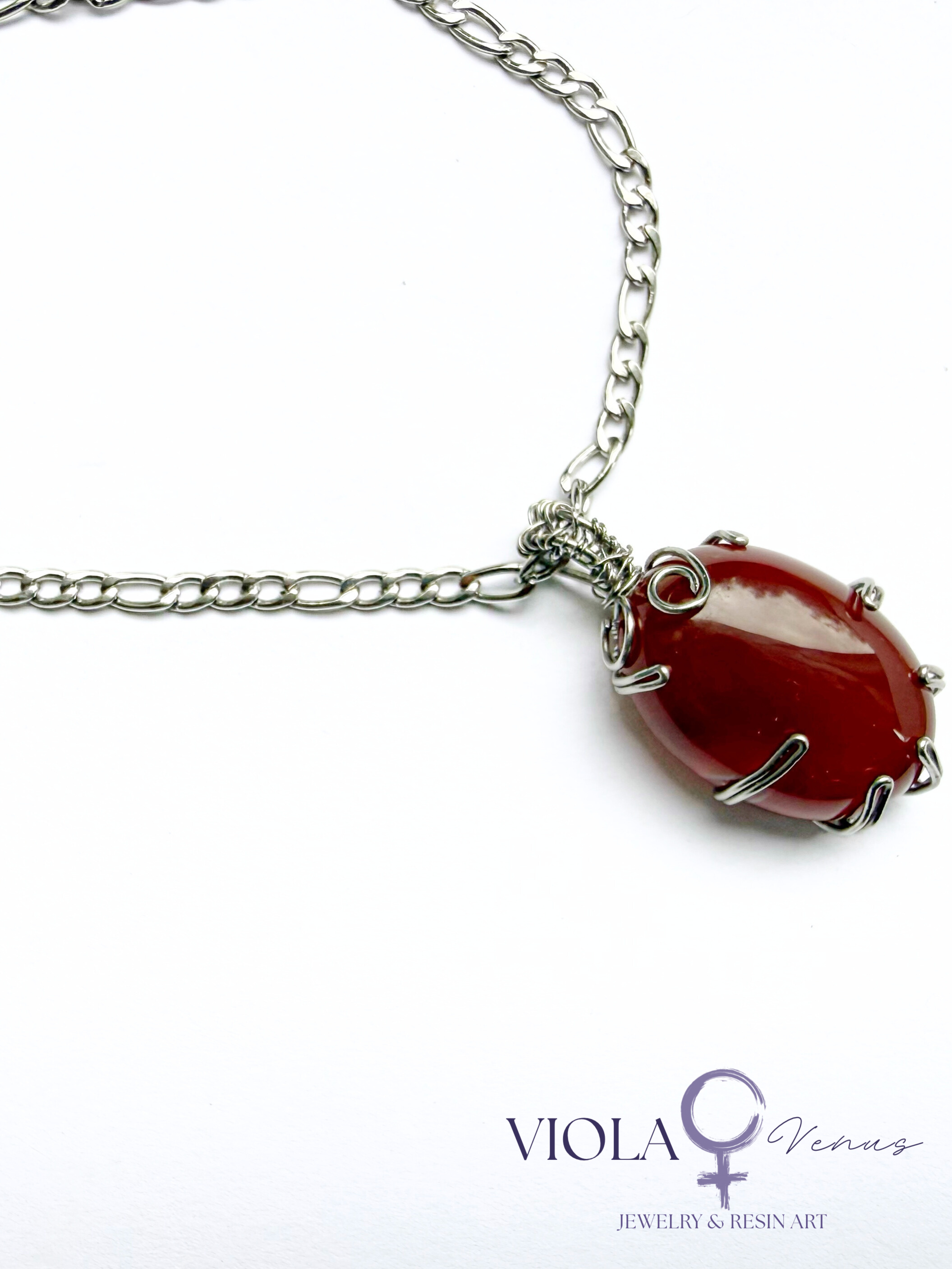 Vital Current - Carnelian Fire Pendant Necklace