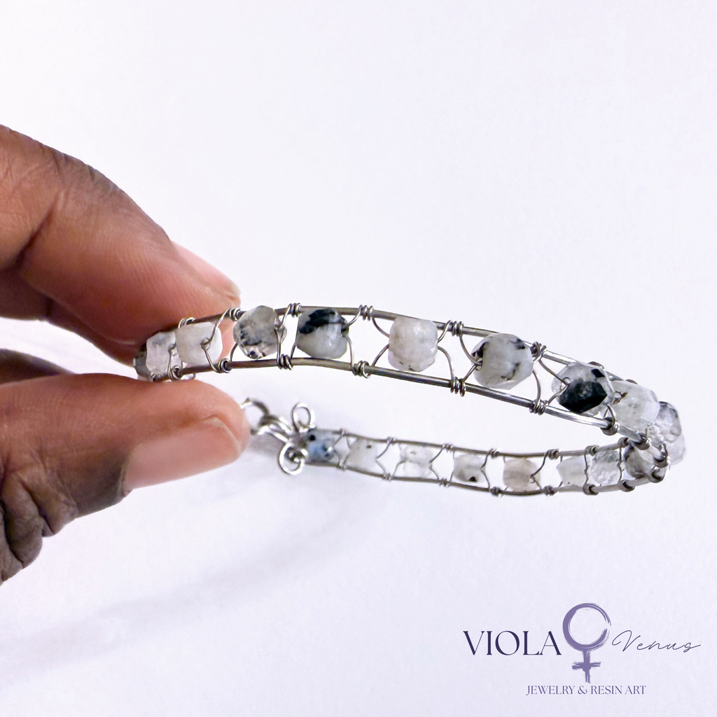 Lunar Current - Rainbow Moonstone Bracelet