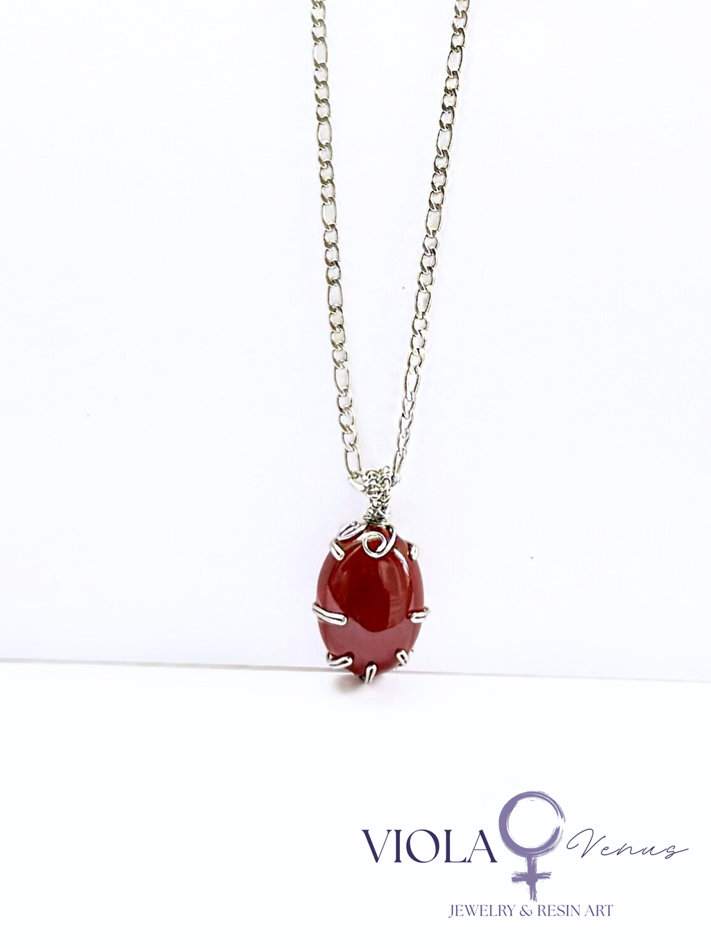 Vital Current - Carnelian Fire Pendant Necklace