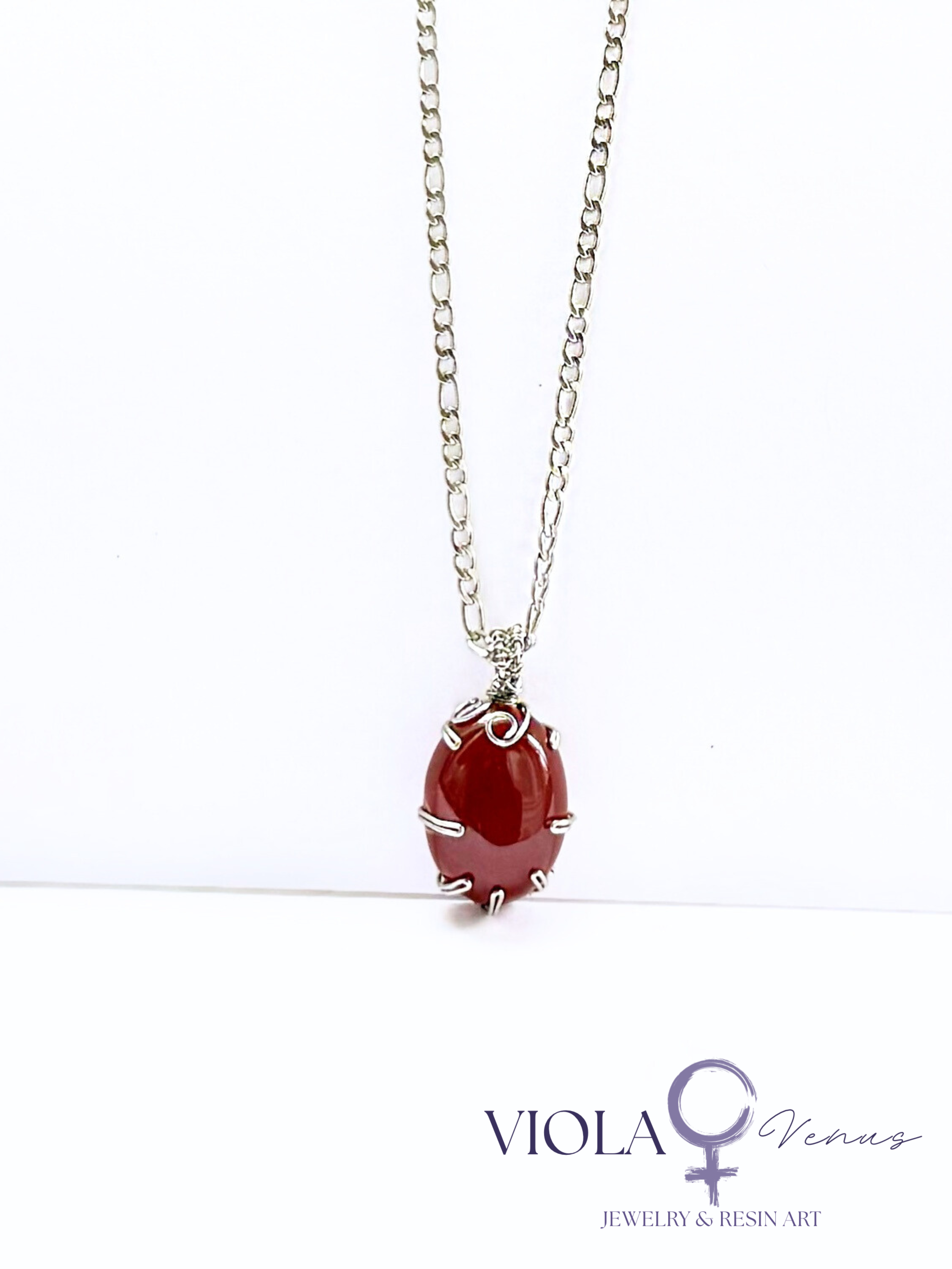 Vital Current - Carnelian Fire Pendant Necklace