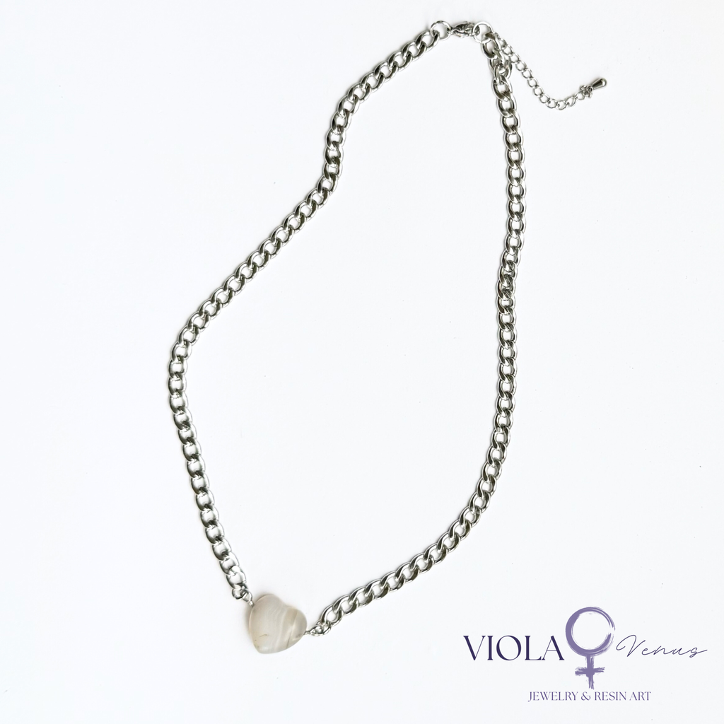 Quiet Current - White Agate Peace & Balance Adjustable Necklace