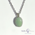 Heart Grid - Green Aventurine Energy Pendant Necklace