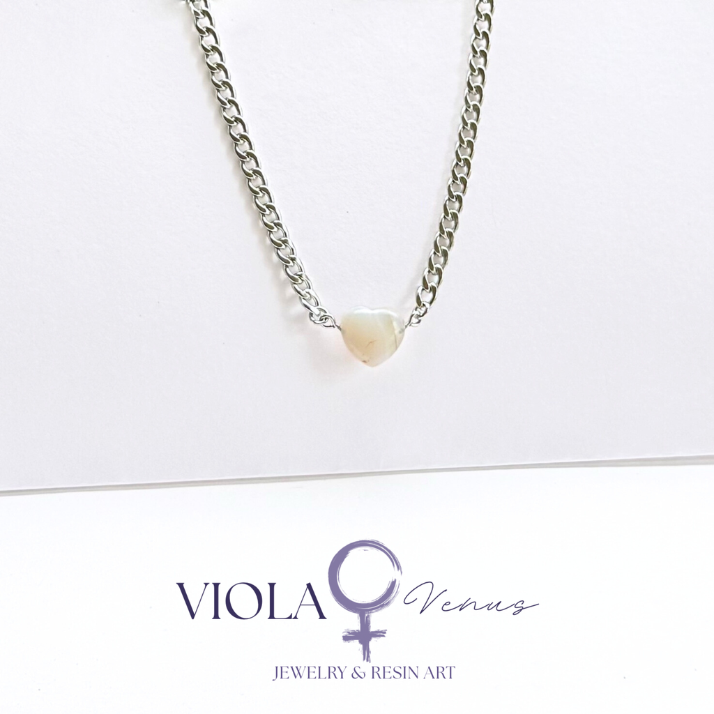 Quiet Current - White Agate Peace & Balance Adjustable Necklace