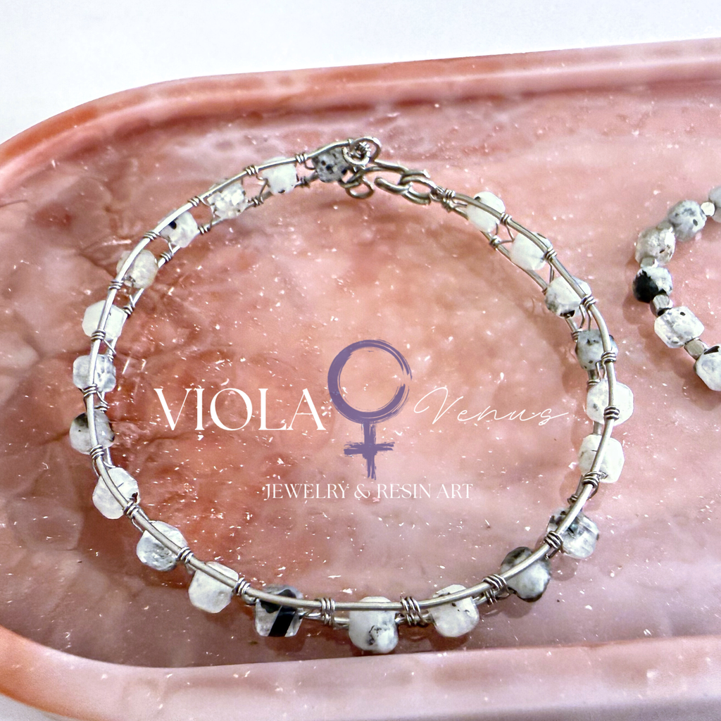 Lunar Current - Rainbow Moonstone Bracelet